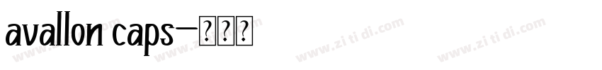 avallon caps字体转换